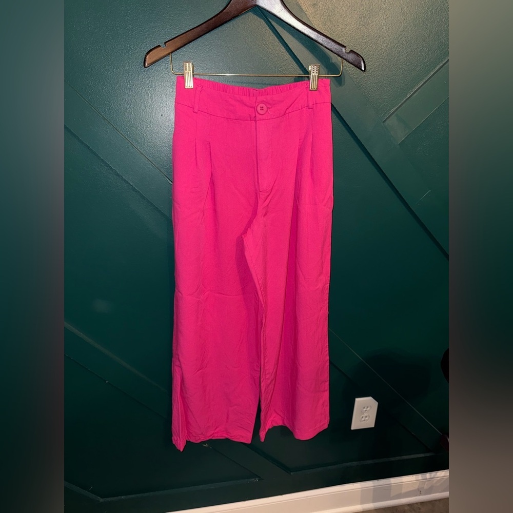 Hausen Vibrant Pink Wide-Leg Pants